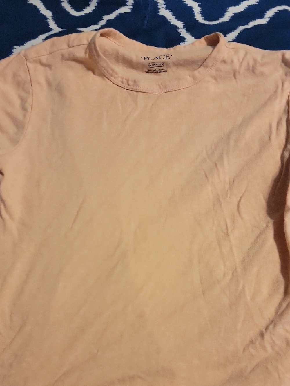 Childrens Place 3-Pack Solid Tees - Peach, Heather Blue, Mint - Picture 4 of 6